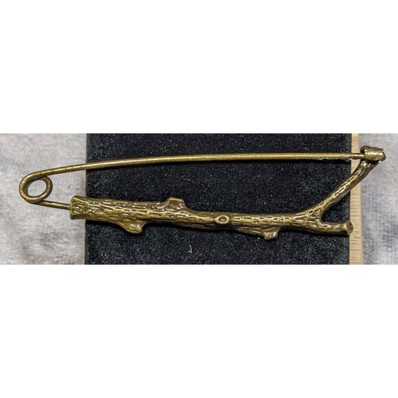 Vintage Cottagecore Tree Branch Brooch Gold Tone - Picture 4 of 4
